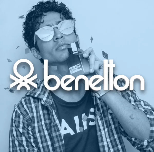 Luis Lual con Benetton